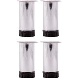 Adem Koç Plastik 8 cm Tablalı Ayarlı Masa Dolap Mobilya Tezgah Ayağı Çap 42 mm (4'lü)