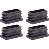 Adem Koç Plastik Dikdörtgen Içe Geçme Profil Tapası (Kutu) 4'lü - 20x40 mm