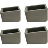 Adem Koç Plastik Kaydırmaz Merdiven Ayağı Plastiği Merdiven Pabucu 20X30 - 20X40 mm (1 Takım) - Gri