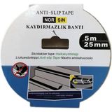 Adem Koç Plastik Norşin Kaydırmaz Merdiven Bandı Siyah Genişlik: 25 mm Uzunluk 5 Metre