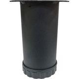 Adem Koç Plastik Tablalı Metal Dolap Masa Koltuk Kanepe Ayağı Çap: 60 mm Texture Siyah - 12 cm