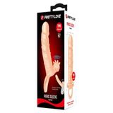 Ademedikal Connor 4 cm Dolgu Uzatmalı Titreşimli kisisel kilifı Prezervatif masaj urunu