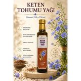 Ademoğlu %100 Soğuk Sıkım Keten Tohumu Yağı 250 ml Saf ve Katkısız