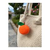 ADeN Accessories & Punch El Örgüsü Amigurumi Portakal Çanta Aksesuarı - Amigurumi Portakal Anahtarlık