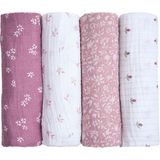 aden + anais Heritage Floral Organik Pamuklu Müslin 4'lü Bebek Battaniyesi - Standart