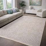 Aden AND01 Anadol Şönil Krem Makinede Yıkanabilir Kaymaz Tabanlı 80x200 cm Salon Halısı
