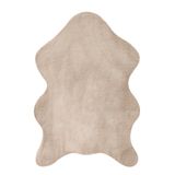 Aden Halı, Süet Kaymaz Taban Halı, Goya, Tavşan Tüyü Yumuşak Dokulu Süet Taban Peluş Halı, (bej-90x186cm)