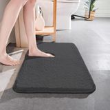aden Kaymaz Taban , Tekli Post Peluş Banyo Paspası, Kaymaz Taban 40x60 Cm (Antrasit)