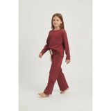 Aden Kids %100 Pamuk Çocuk Oversize Alt Üst Takım - Unisex Rahat Kalıp - 7 - 8 Yaş - Bordo
