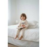 Aden Kids Mevsimlik Pamuklu Kumaş Karikatürlü Çocuk Pijama Takımı - Bej - 9 - 12 Ay
