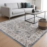 Aden Lorien Vintage Dokuma Halı | Eskitme Desenli Pamuk Tabanlı Halı | Modern Salon Halısı | 100 x 200 | Model LOR02
