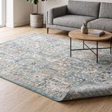 Aden Lorien Vintage Dokuma Halı | Eskitme Desenli Pamuk Tabanlı Halı | Modern Salon Halısı | 200 x 290 | Model LOR08