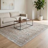 Aden Lorien Vintage Dokuma Halı | Eskitme Desenli Pamuk Tabanlı Halı | Modern Salon Halısı | 80 x 300 | Model LOR05