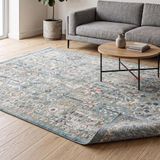 Aden Lorien Vintage Dokuma Halı | Eskitme Desenli Pamuk Tabanlı Halı | Modern Salon Halısı | 80 x 300 | Model LOR08