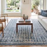 Aden Lorien Vintage Dokuma Halı | Eskitme Desenli Pamuk Tabanlı Halı | Modern Salon Halısı | 80 x 300 | Model LOR11