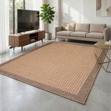 Aden Native Hasır Dokuma Halı | Makinede Yıkanabilir Normal Tabanlı Salon Halısı | Kilim ve Yolluk | Bej | 200 x 290 cm | Model NAT03