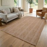 Aden Native Hasır Dokuma Halı | Makinede Yıkanabilir Normal Tabanlı Salon Halısı | Kilim ve Yolluk | Bej | 80 x 300 cm | Model NAT01