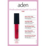 Aden Professional Liquid Lipstick - Profesyonel Likit Ruj 08 Tulip(Kırmızı) - Belirtilmemiş