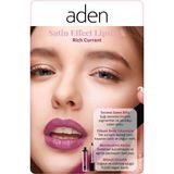 Aden Satin Effect Lipstick - Saten Etkili Likit Ruj 08 Rich Currant(Koyu Mürdüm Bordo) - Belirtilmemiş