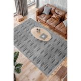 Aden Sierra Şönil Dokuma Halı |Kaymaz Tabanlı Makinede Yıkanabilir Halı |Modern Salon Halı|Gri|SIE03