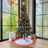 Aden Yılbaşı Ağacı Altı Halısı Etek Örtüsü | Christmas Tree Skirt Kadife Noel Ağacı Eteği Halısı Dekoratif Kaymaz Dot Taban
