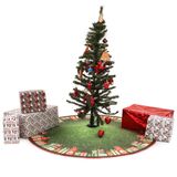 Aden Yılbaşı Ağacı Etek Örtüsü | Christmas Tree Skirt Kadife Noel Ağacı Eteği Halısı Dekoratif Kaymaz Dot Taban