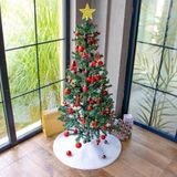 Aden Yılbaşı Ağacı Halısı, Çam Ağacı Eteği, Peluş Yılbaşı Halısı, Yılbaşı Paspası, Christmas Halısı, PRS0305 100x100cm (Peluş)