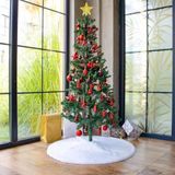 Aden Yılbaşı Ağacı Halısı, Peluş Paspası, Christmas Çam Ağacı Eteği, Tavşan Tüyü 80x80cm