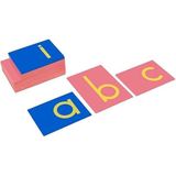 Adena Montessori Materials Lower Case Sandpaper Letters,Print Language Development Toys,Early Child Learning Material,ABC Alphabet Preschool Baby English Letters Language Teaching(Without Box)