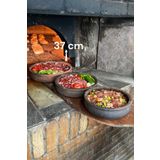 AdenArt Büyük Boy Toprak Güveç-fırın Kabı- Fırın Tepsisi 8-10 Kişilik 37 Cm (YALNIZCA FIRIN IÇİN)