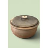 adenart pottery Toprak Güveç Tencere Büyük Boy 27 cm Doğal El Yapımı(Kapaklı) 5 Lt 6-8 Kişilik