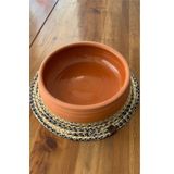 AdenArt Şeffaf Sırlı Toprak Tava-Fırın Tepsisi Güveç Kabı Küçük boy 25x8 cm Ev tipi elektrikli fırın uyumlu