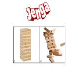 Adenim 54 Parça Denge Oyunu Jenga Ahşap Büyük Boy