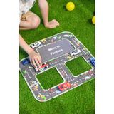 Adeno Isme Özel Oyuncak Araç Parkuru Eğitici ve Eğlenceli Yol Yapım Ahşap Oyuncak - Otoban Puzzle