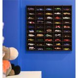 Adeno Oyuncak Araba Rafı 50'li,mobilya,raf,montessori,ahşap, (Hotwheels ve Matcbox Arabaları Için)