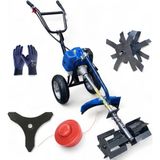 Ader Tekerlekli Ot Kesme Çapa Makinesi 2.1 Hp Çift Çapa Bıçaklı