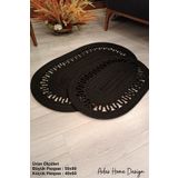 ADES HOME DESİGN Jüt 2'li Hasır, Paspas, Banyo Paspası, Kapı önü paspası, Balkon, Dekor lux paspas takımı