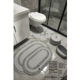 ADES HOME DESİGN Jüt Banyo Takımı Banyo Seti Kirli Sepeti Banyo Paspası Paspas Takımı Çamaşır Sepeti Klozet Paspas