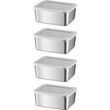 Adet 304 Çelik 550 ml Yemek Meyve Et Buzdolabı Beslenme Saklama Kabı MT107-4