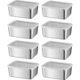 Adet 304 Çelik 550 ml Yemek Meyve Et Buzdolabı Beslenme Saklama Kabı MT107-8 - Sarı