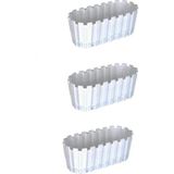 Adet Akasya Saksı, Bahçe Balkon Saksı, Çit Saksı 30 cm (Beyaz)
