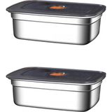 Adet Çelik 850 ml Yemek Meyve Et Buzdolabı Beslenme Saklama Kabı MT219