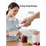 Adet Kavanoz Açacağı - 2’si 1 Arada Çok Fonksiyonlu Pratik Kavanoz ve Şişe Açacağı - Vakum Giderici Kolay Kapak Açıcı - Ergonomik Mutfak Yardımcısı 2 Kırmızı 1 Beyaz