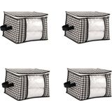 Adet Lüks Pencereli Çok Amaçlı Dolap Düzenleyici Hurç Çorap Hurcu 34 x 22 x 22 cm (Siyah)