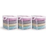 Adet Mini Şeffaf Hurç Havlu Giysi Iç Çamaşırı Düzenleyici Saklama Çantası 25X25CM