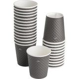 Adet Siyah Çift Duvarlı Kahve Bardağı 8 Oz, Küçük Kağıt Çay Bardakları 250 Ml, Soğuk ve