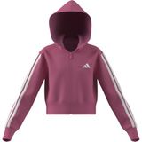 adidas 3 Stripes French Terry Full Zip Kapüşonlu Ceket Kız Çocuk, 170, 01-JY4983-6, Pembe, kız-çocuk