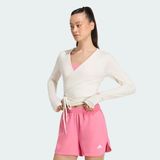 Adidas 3-Stripes Studio Soft Ballet Wrap Kadın Tişört - Beyaz