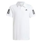 adidas B CLUB 3S POLO Erkek Çocuk Kısa Kollu Polo Yaka Tişört, white, 9-10 Yaş