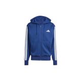 Adidas B47368 Essentials 3 Stripes Mavi Polar Kapüşonlu Üst